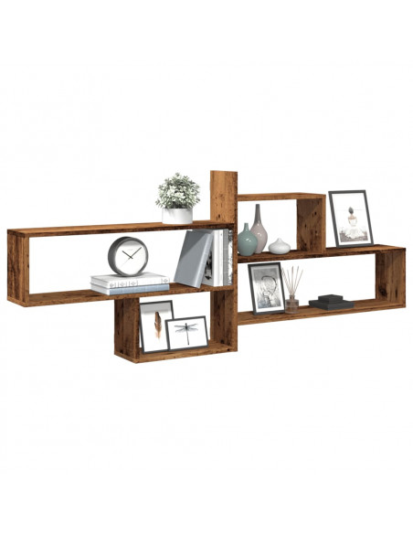 Mensola a Parete Legno Antico 167,5x18x68 cm in Truciolato