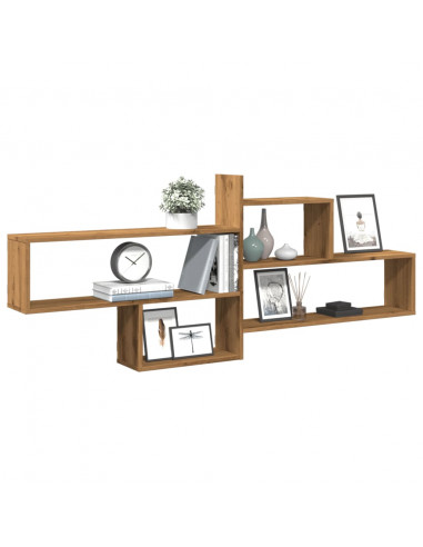 Mensola a Parete Rovere Artigianale 167,5x18x68 cm Truciolato