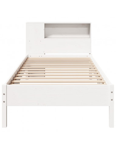 Letto con Libreria senza Materasso 75x190 cm in Legno Pino