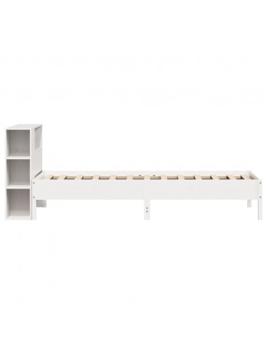 Letto con Libreria senza Materasso 75x190 cm in Legno Pino