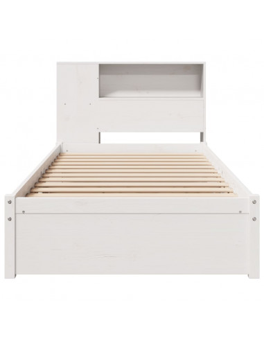 Letto con Libreria senza Materasso 75x190 cm in Legno Pino