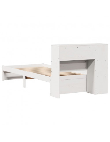 Letto con Libreria senza Materasso 75x190 cm in Legno Pino