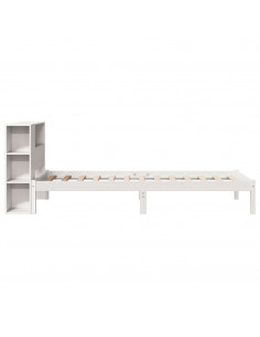 Letto con Libreria senza Materasso 75x190 cm in Legno Pino