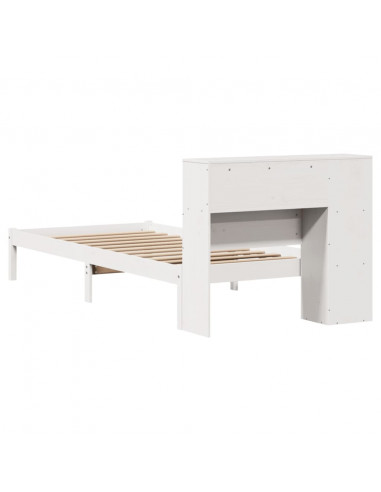 Letto con Libreria senza Materasso 75x190 cm in Legno Pino