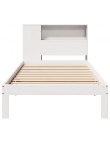 Letto con Libreria senza Materasso 75x190 cm in Legno Pino