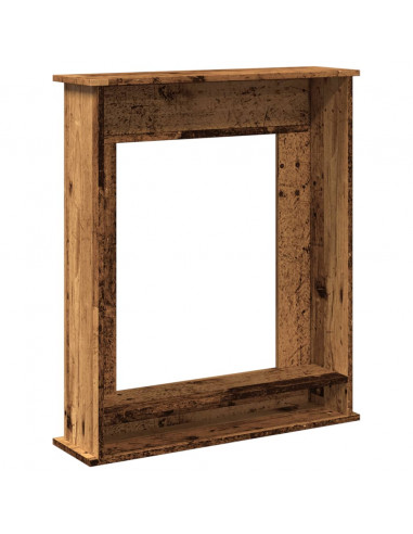 Cornice per Camino Legno Antico 75x20x87,5 cm in Truciolato