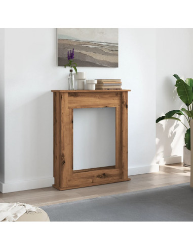 Cornice per Camino Rovere Artigianale 75x20x87,5 cm Truciolato