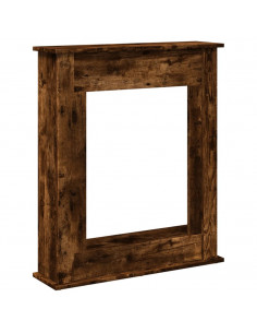 Cornice per Camino Rovere Fumo 75x20x87,5 cm in Truciolato