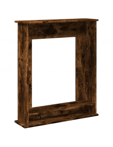 Cornice per Camino Rovere Fumo 75x20x87,5 cm in Truciolato