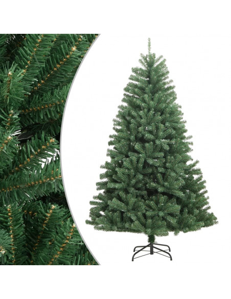 Albero di Natale Artificiale Incernierato con Base Verde 300 cm