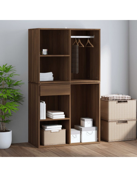 Armadietto Cosmetici Rovere Marrone 80x40x65 cm in Legno
