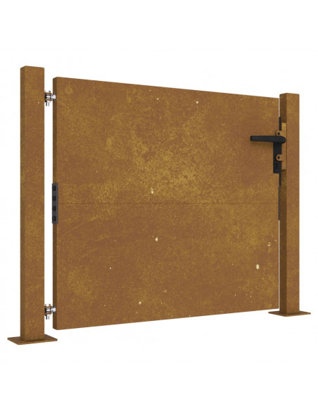 Cancello da Giardino 105x105 cm in Acciaio Corten