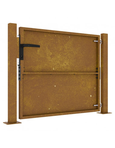Cancello da Giardino 105x105 cm in Acciaio Corten