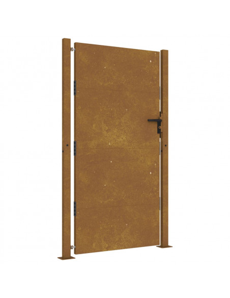 Cancello da giardino 100x175 cm in acciaio Corten