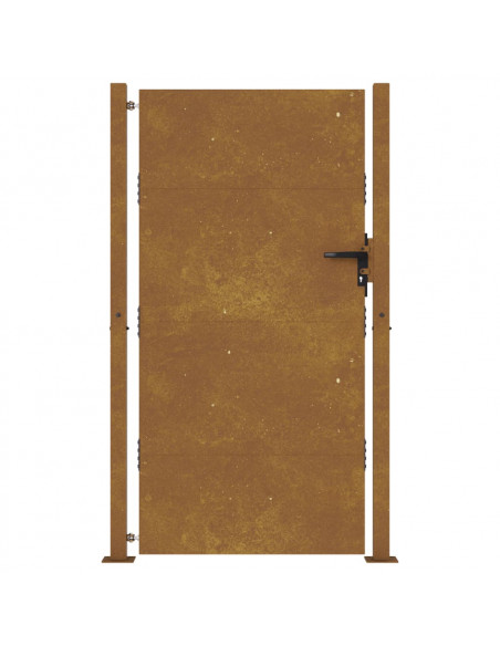 Cancello da Giardino 105x180 cm in Acciaio Corten