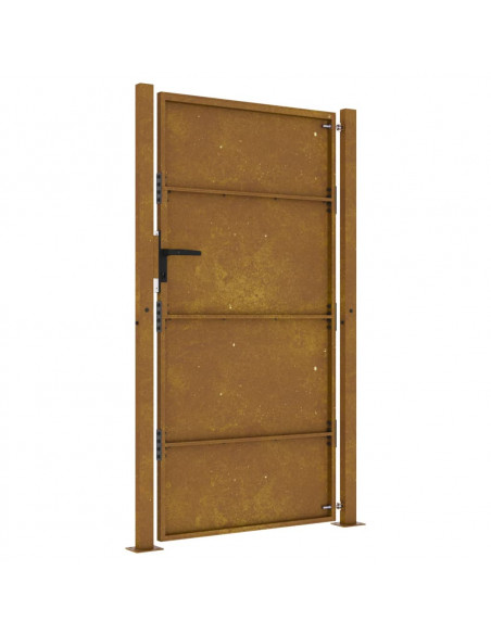 Cancello da Giardino 105x180 cm in Acciaio Corten