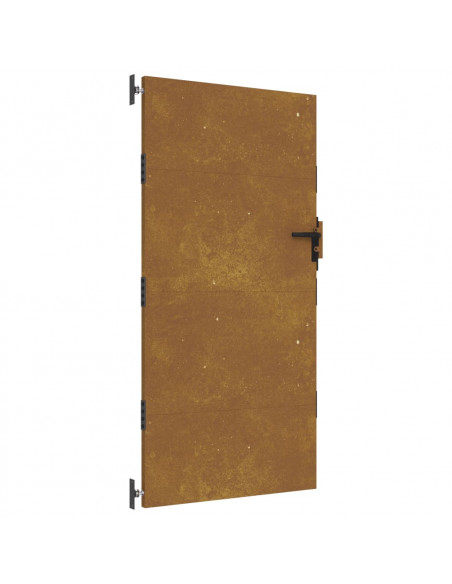 Cancello da Giardino 85x175 cm in Acciaio Corten