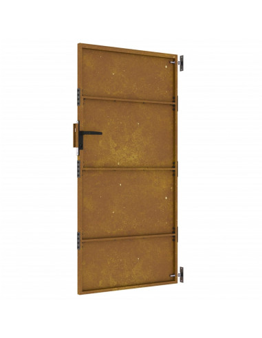 Cancello da Giardino 85x175 cm in Acciaio Corten