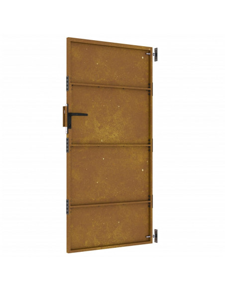 Cancello da Giardino 85x175 cm in Acciaio Corten