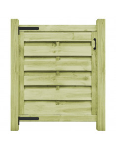 Cancello da Giardino Legno di Pino Impregnato 100x100 cm Verde