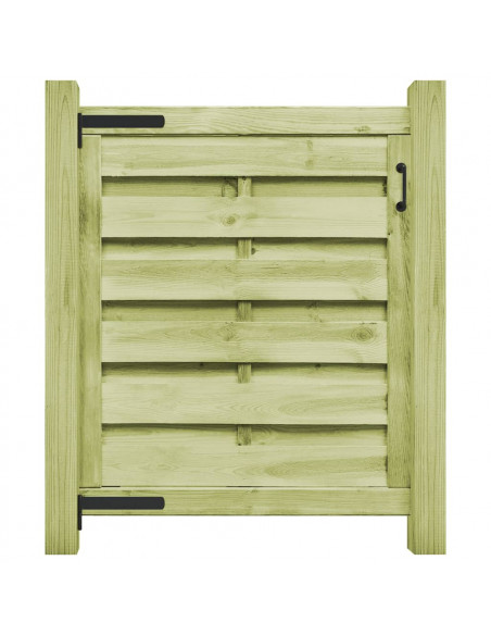 Cancello da Giardino Legno di Pino Impregnato 100x100 cm Verde