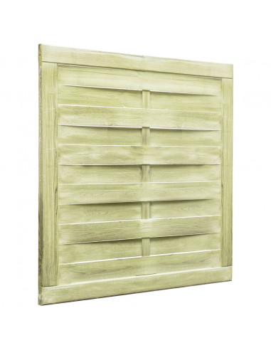 Cancello da Giardino Legno di Pino Impregnato 100x100 cm Verde