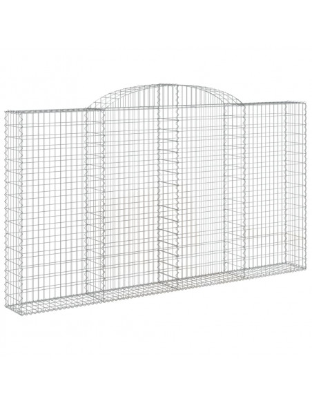 Cesti Gabbioni ad Arco 10 pz 300x30x160/180 cm Ferro Zincato