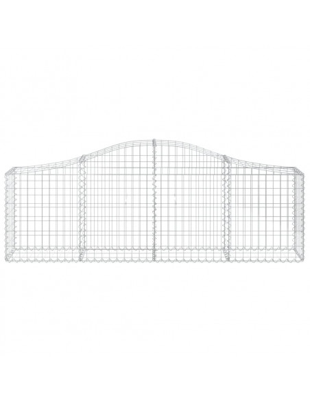 Cesti Gabbioni ad Arco 11 pz 200x30x60/80 cm Ferro Zincato
