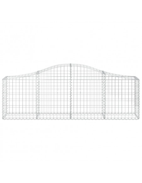 Cesti Gabbioni ad Arco 12 pz 200x30x60/80 cm Ferro Zincato