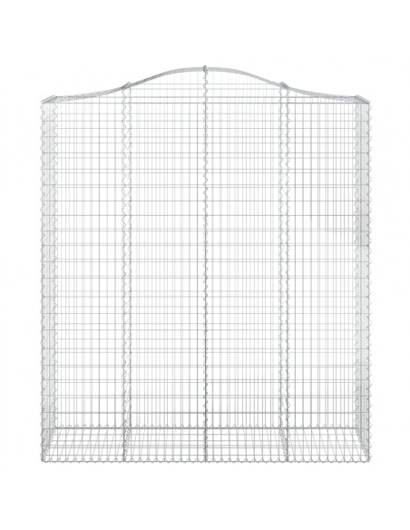 Cesti Gabbioni ad Arco 12 pz 200x50x220/240 cm Ferro Zincato