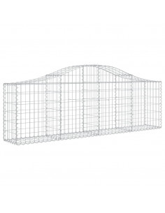 Cesti Gabbioni ad Arco 13 pz 200x30x60/80 cm Ferro Zincato 2