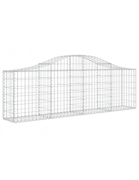 Cesti Gabbioni ad Arco 13 pz 200x30x60/80 cm Ferro Zincato