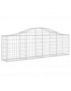Cesti Gabbioni ad Arco 15 pz 200x30x60/80 cm Ferro Zincato 2