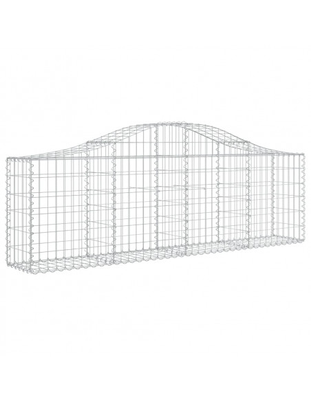 Cesti Gabbioni ad Arco 15 pz 200x30x60/80 cm Ferro Zincato