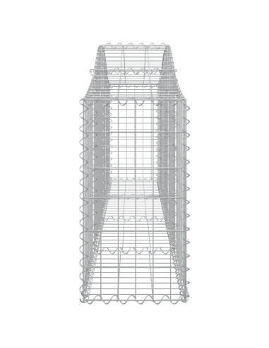 Cesti Gabbioni ad Arco 15 pz 200x30x60/80 cm Ferro Zincato