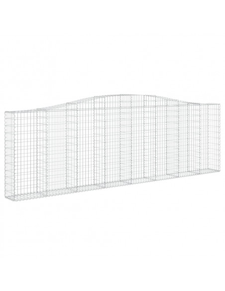 Cesti Gabbioni ad Arco 15 pz 400x30x120/140 cm Ferro Zincato