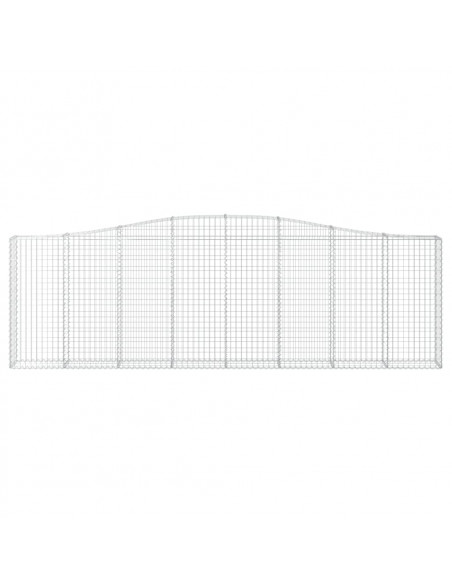 Cesti Gabbioni ad Arco 15 pz 400x30x120/140 cm Ferro Zincato