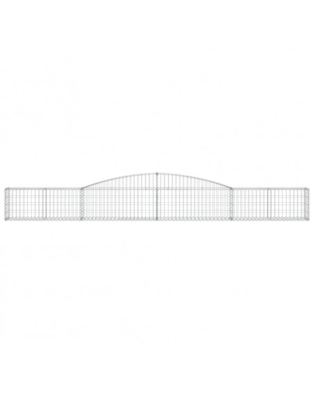 Cesti Gabbioni ad Arco 15 pz 400x30x40/60 cm Ferro Zincato