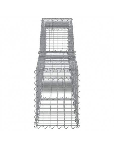 Cesti Gabbioni ad Arco 15 pz 400x30x40/60 cm Ferro Zincato