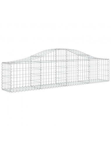 Cesti Gabbioni ad Arco 18 pz 200x30x40/60 cm Ferro Zincato