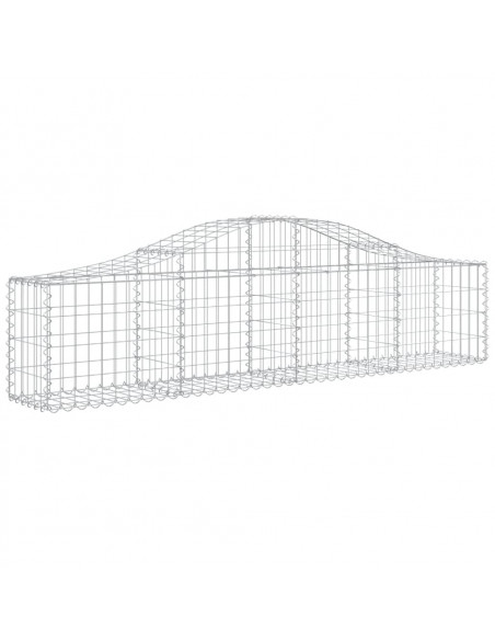 Cesti Gabbioni ad Arco 18 pz 200x30x40/60 cm Ferro Zincato