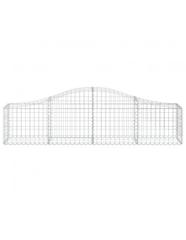 Cesti Gabbioni ad Arco 18 pz 200x30x40/60 cm Ferro Zincato