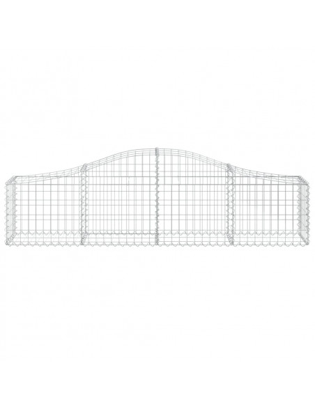 Cesti Gabbioni ad Arco 18 pz 200x30x40/60 cm Ferro Zincato