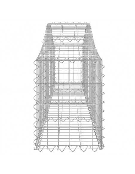 Cesti Gabbioni ad Arco 18 pz 200x30x40/60 cm Ferro Zincato