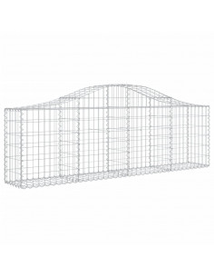 Cesti Gabbioni ad Arco 18 pz 200x30x60/80 cm Ferro Zincato 2
