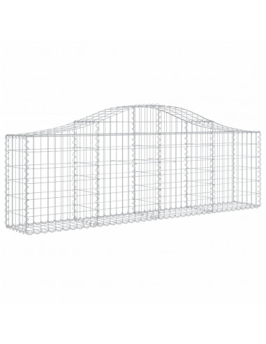 Cesti Gabbioni ad Arco 18 pz 200x30x60/80 cm Ferro Zincato