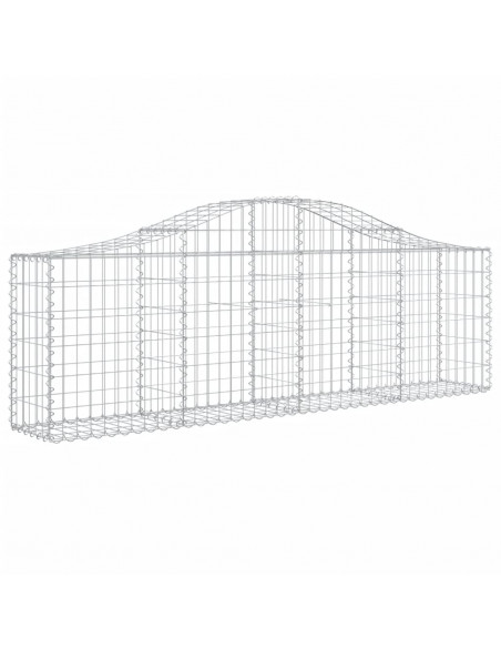 Cesti Gabbioni ad Arco 18 pz 200x30x60/80 cm Ferro Zincato