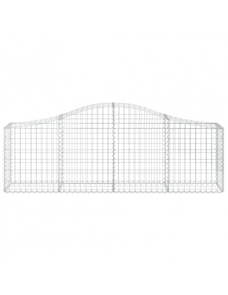 Cesti Gabbioni ad Arco 18 pz 200x30x60/80 cm Ferro Zincato