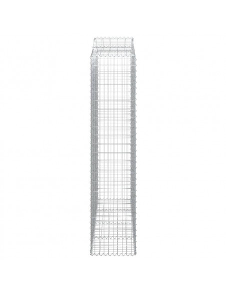 Cesti Gabbioni ad Arco 18 pz 200x50x220/240 cm Ferro Zincato