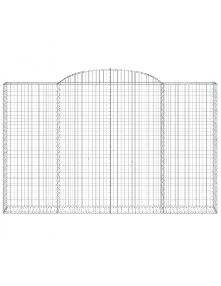 Cesti Gabbioni ad Arco 2 pz 300x30x180/200 cm Ferro Zincato